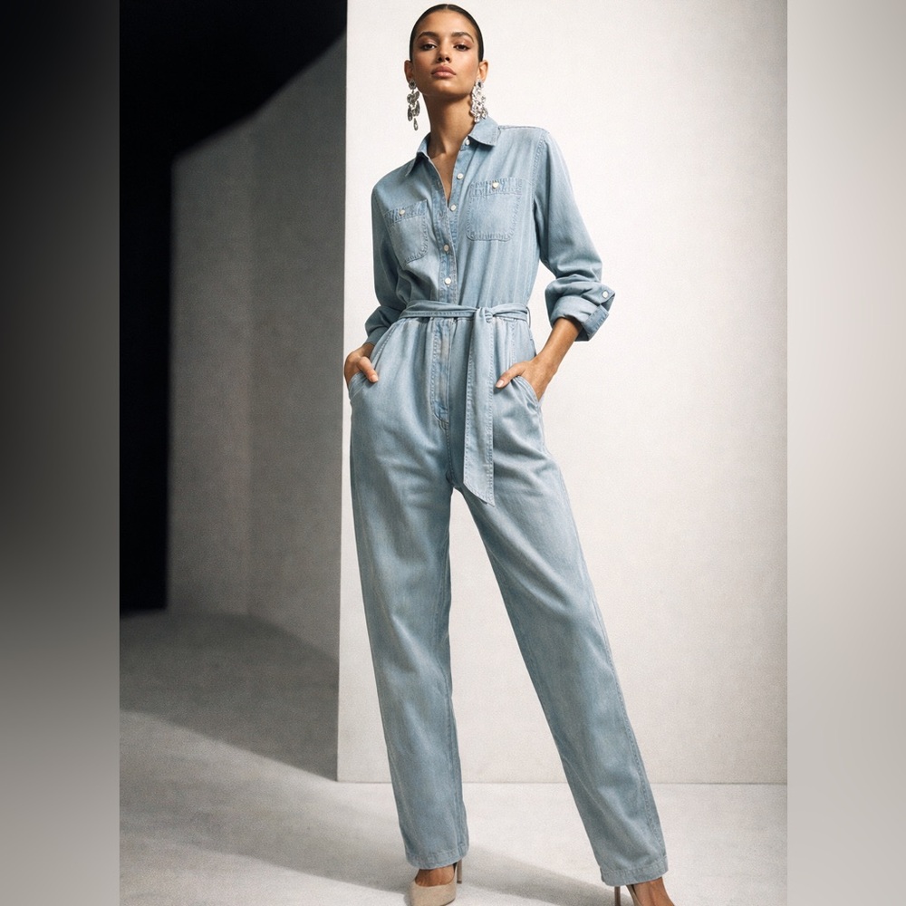 Lauren Ralph Lauren Chambray Jumpsuit